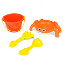 strandemmerset Crabby oranje/geel 4-delig