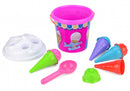 strandemmerset Ice Cream roze/wit 7-delig