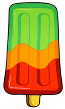 strandlaken ijsje 85 x 165 cm groen/oranje/rood