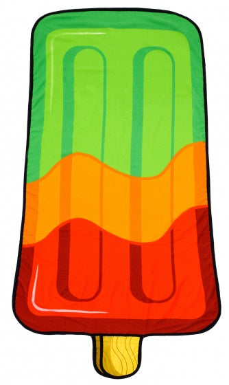 strandlaken ijsje 85 x 165 cm groen/oranje/rood