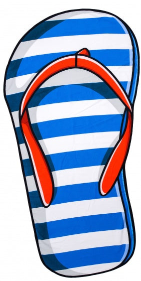 strandlaken slipper 90 x 170 cm blauw/wit