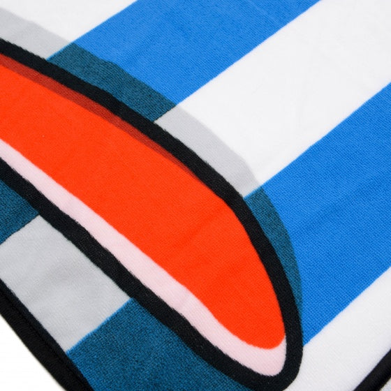 strandlaken slipper 90 x 170 cm blauw/wit