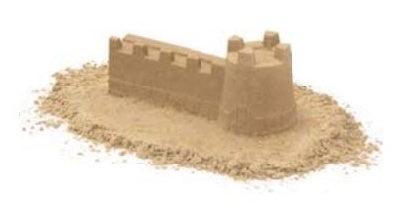 zandvorm kasteelmuur blauw 42 x 16 x 18 cm