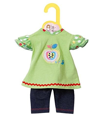 Dolly Moda jurkje en Leggings groen 38-46 cm