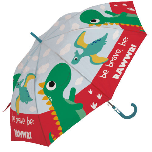 kinder???????paraplu Dino 48 cm polyester rood/lichtblauw