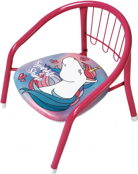 kinderstoel Unicorn meisjes staal/polyurethaan roze