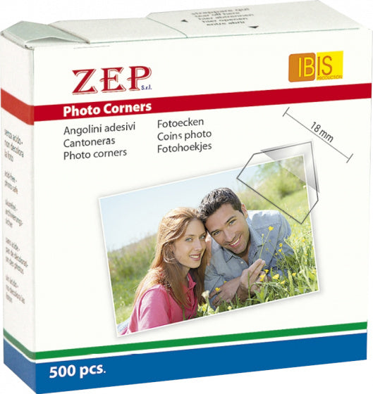 fotohoekjes zelfklevend 18 mm wit 500 stuks