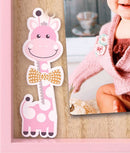 fotolijst Ryan meisjes 10 x 15 cm hout naturel/roze