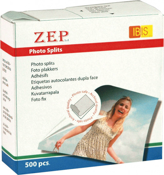 fotoplakkers 13 x 17 mm wit 500 stuks