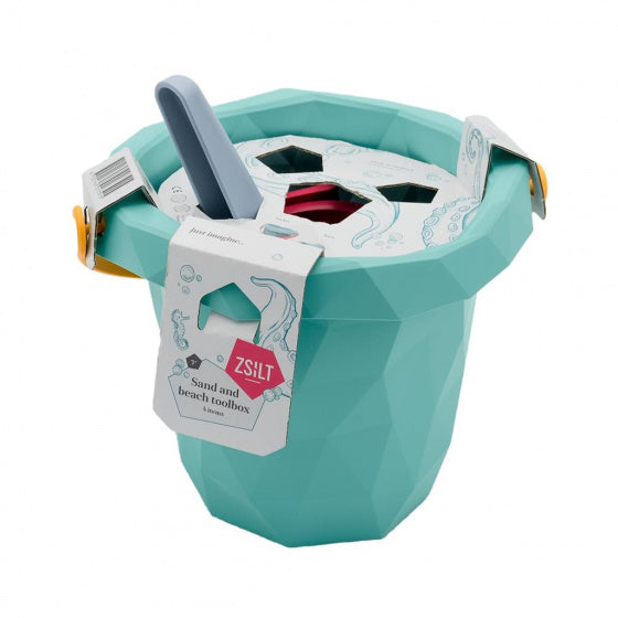 strandset junior 20 cm groen/rood/blauw 4-delig