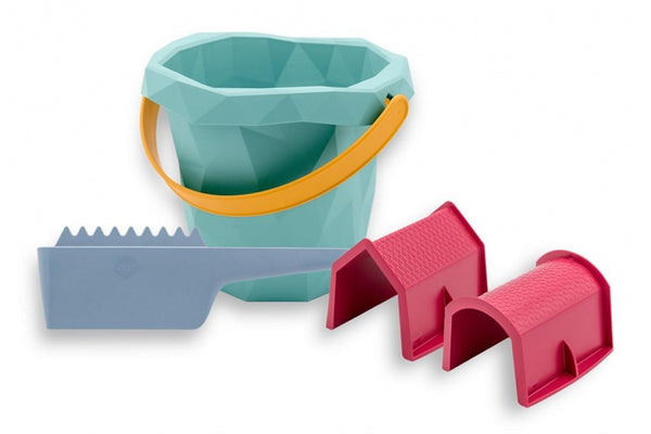strandset junior 20 cm groen/rood/blauw 4-delig